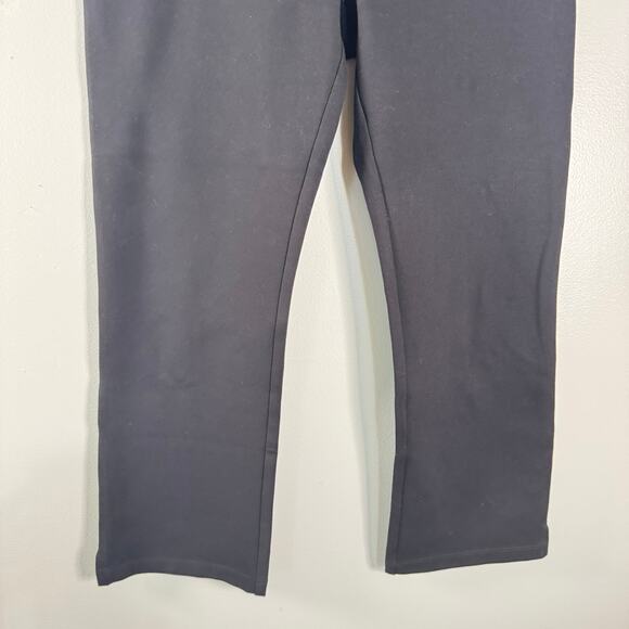 Quince Black Stretch High Waist Pants Pull On Capris Straight Leg Casual Size M - Picture 3 of 9